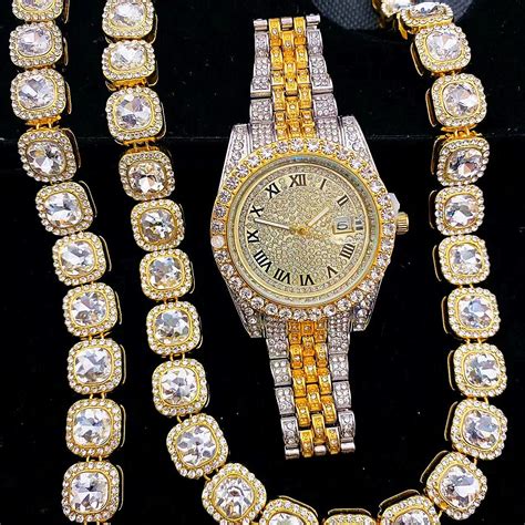 iced out versace chain|iced out watches.